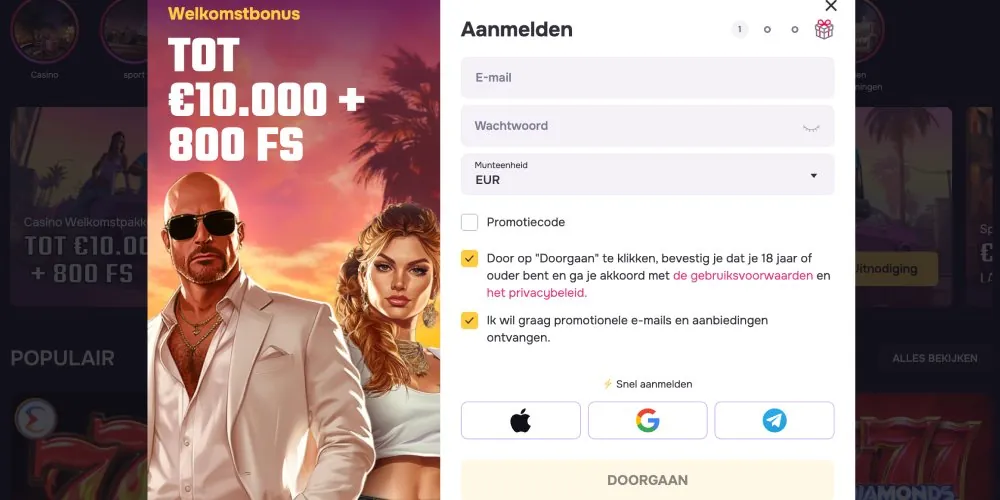 Gtbet registratie